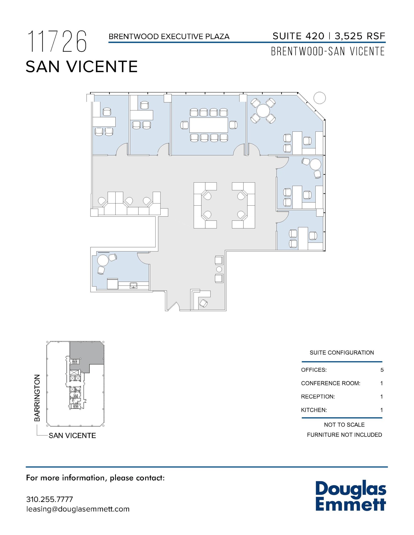 11726 San Vicente Blvd, Los Angeles, CA à louer Plan d  tage- Image 1 de 1