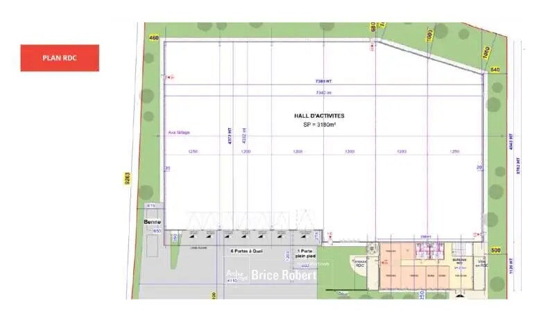 Office in Mions for lease - Site Plan - Image 2 of 4