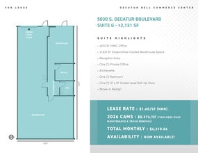 5030 S Decatur Blvd, Las Vegas, NV for lease Floor Plan- Image 1 of 1