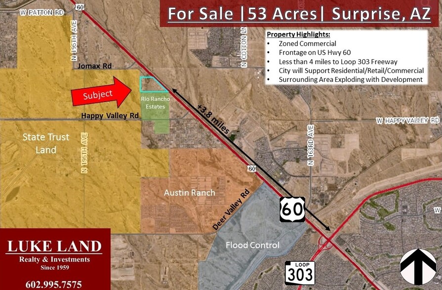 Grand Avenue & Jomax Rd, Surprise, AZ for sale - Building Photo - Image 1 of 2