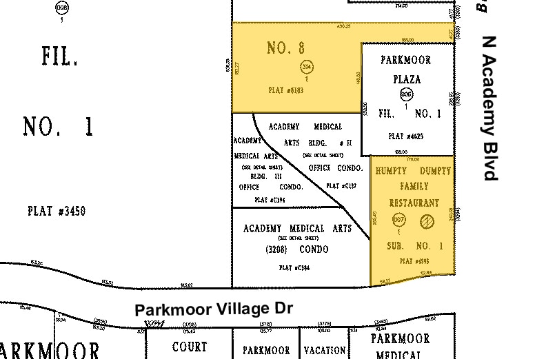 3204 N Academy Blvd, Colorado Springs, CO for lease - Plat Map - Image 2 of 9