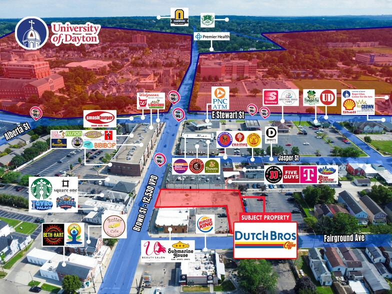 1141 Brown St, Dayton, OH for sale - Aerial - Image 3 of 4