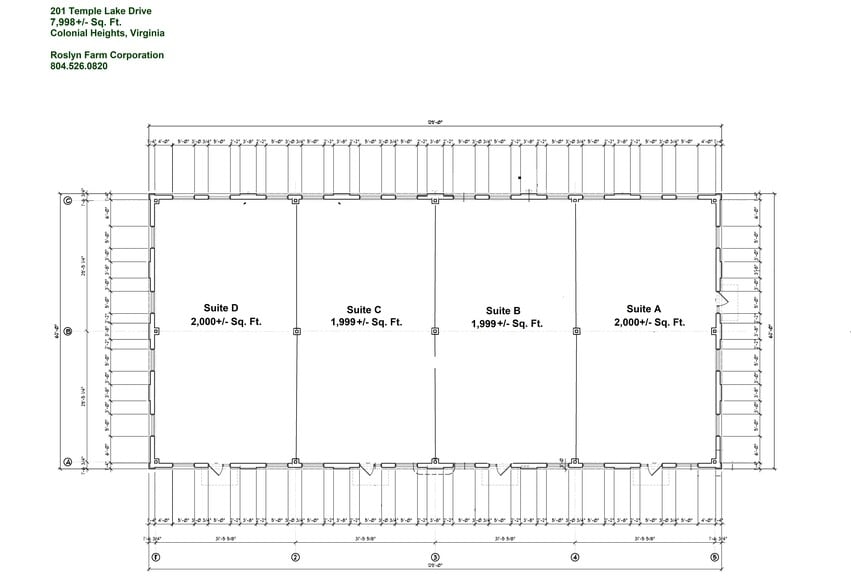 201 Temple Lake Dr, Colonial Heights, VA for lease - Floor Plan - Image 2 of 3