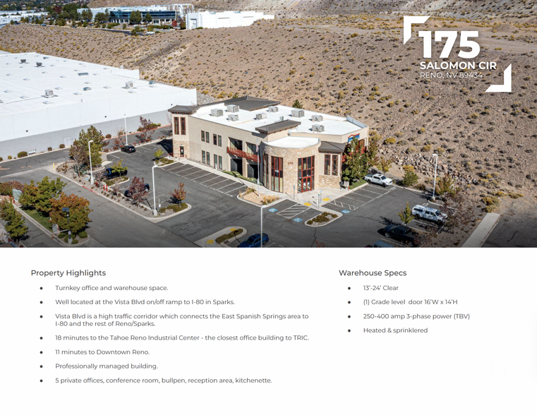 175 Salomon Cir, Sparks, NV for lease - Building Photo - Image 2 of 7