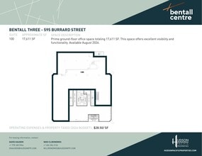 595 Burrard St, Vancouver, BC à louer Plan d’étage- Image 1 de 1