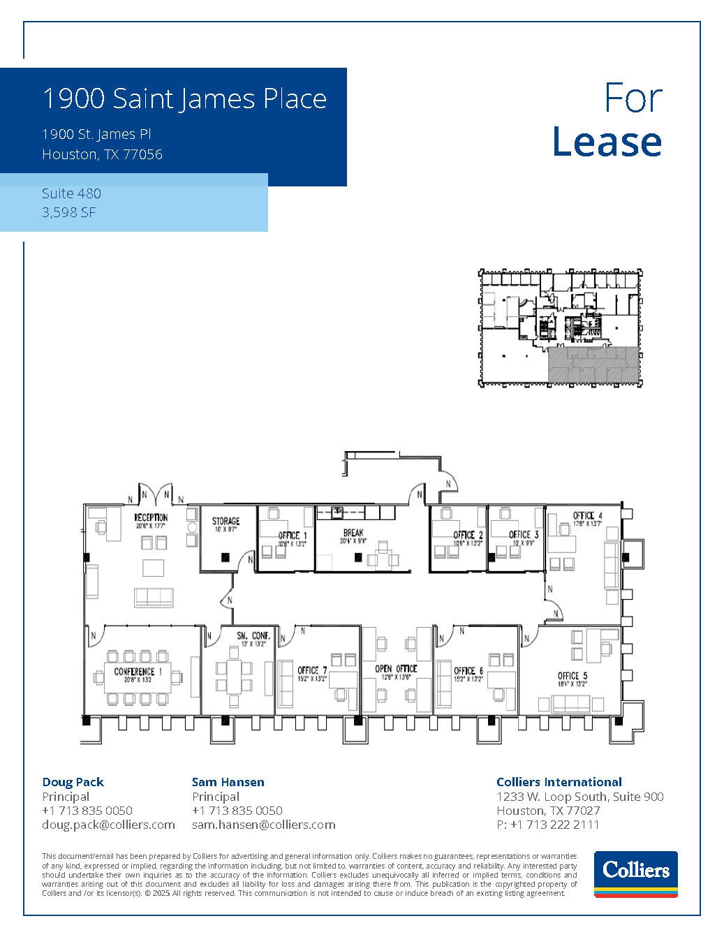 1900 St James Pl, Houston, TX for lease Floor Plan- Image 1 of 1