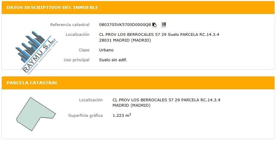 Calle Provisional Berrocales Cincuenta y Siete, 29, Madrid, Madrid à vendre - Plan cadastral - Image 3 de 3