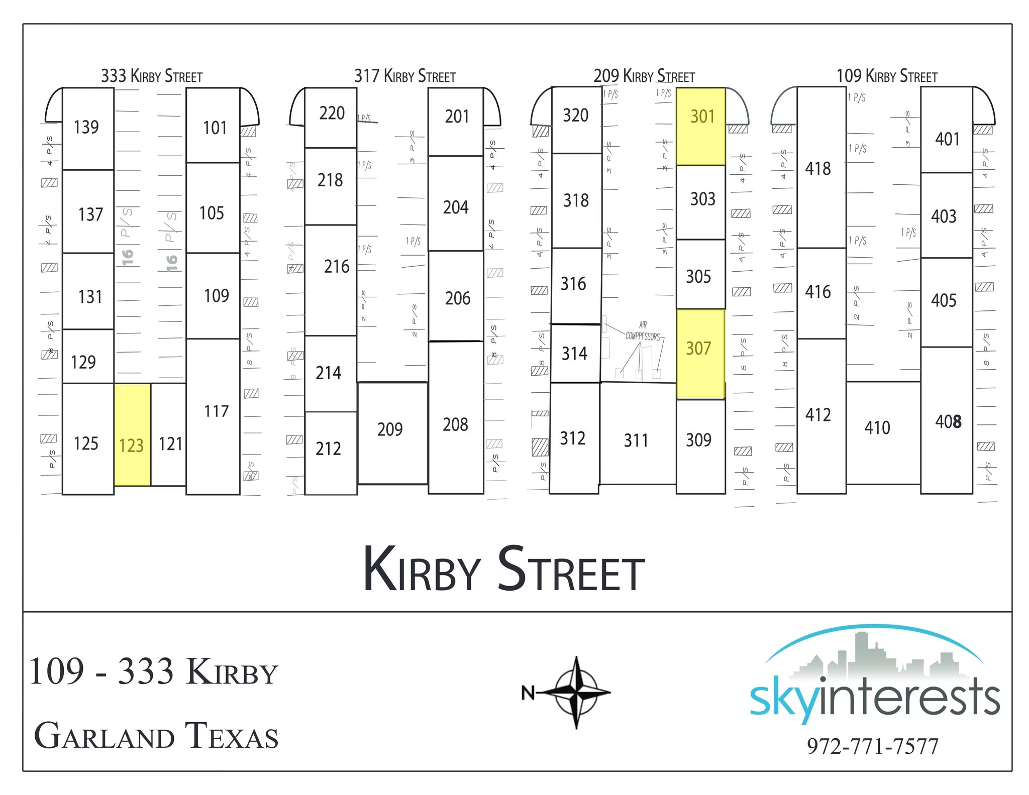 209 S Kirby St, Garland, TX à louer Plan de site- Image 1 de 1