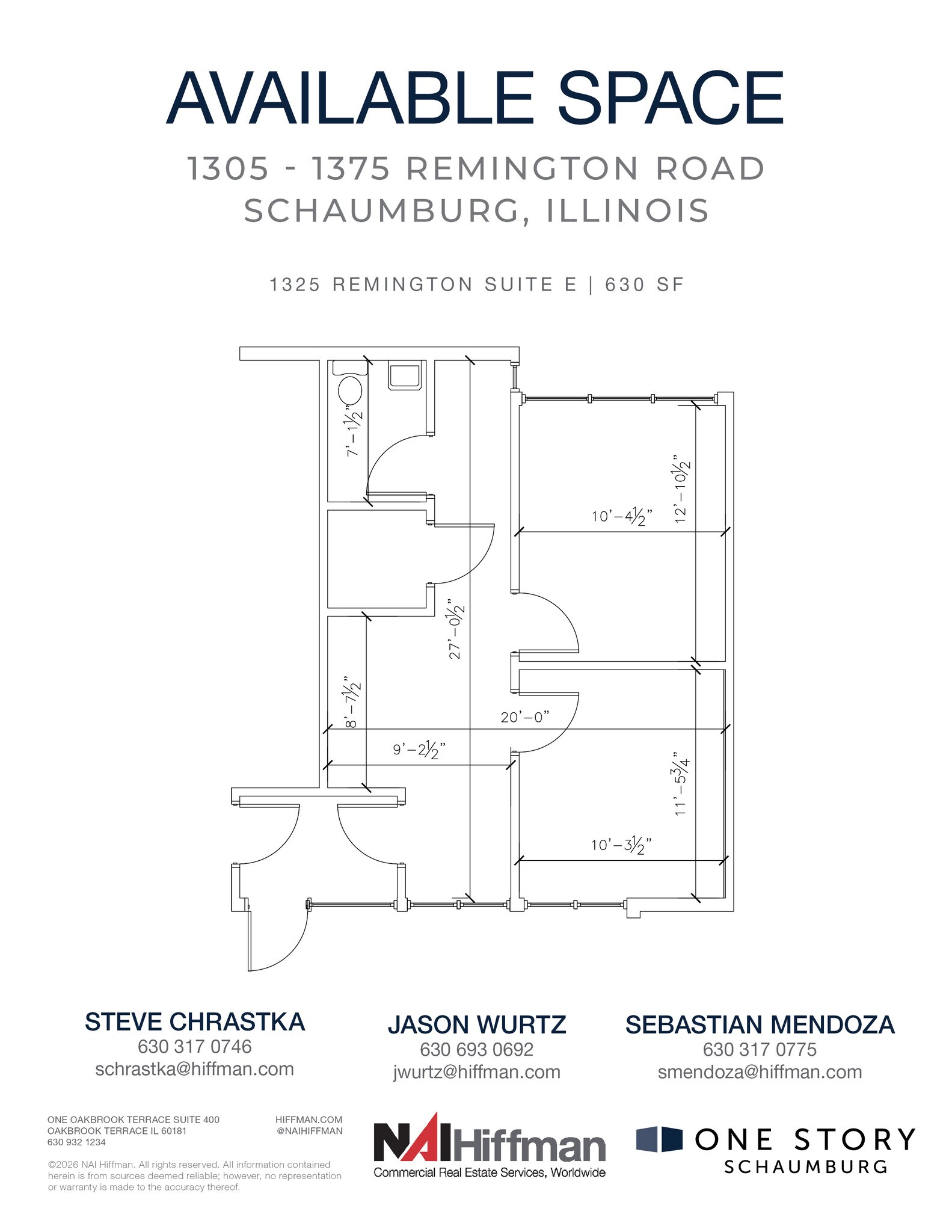 1305 Remington Rd, Schaumburg, IL for lease Floor Plan- Image 1 of 2