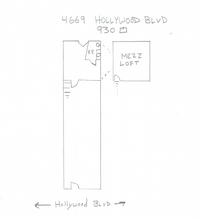 4661-4671 Hollywood Blvd, Los Angeles, CA à louer Plan d  tage- Image 2 de 2