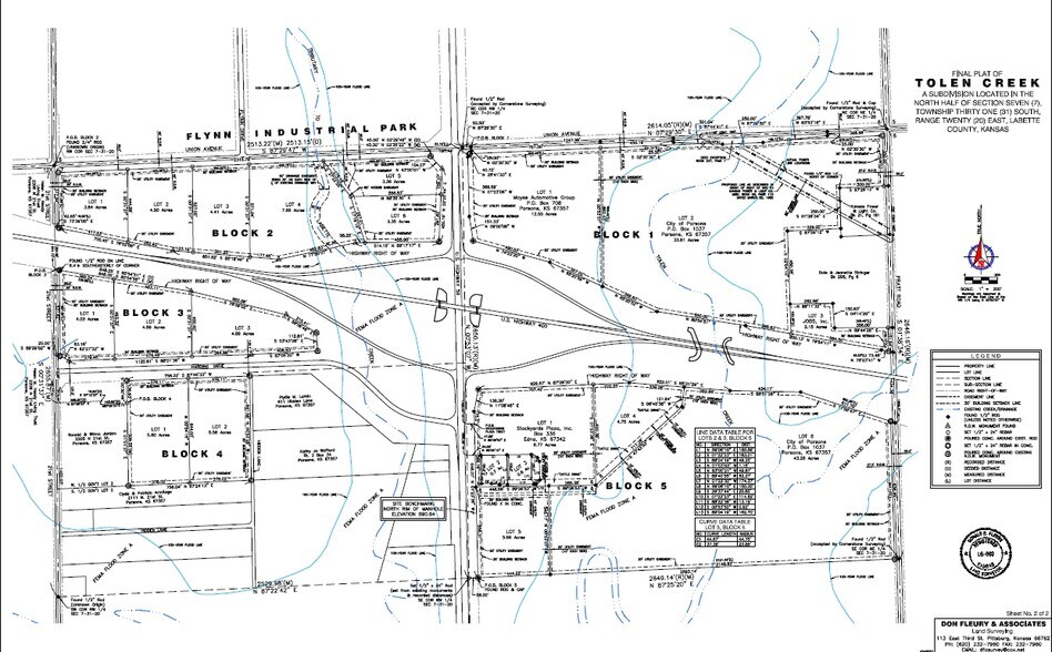 Us-59, Parsons, KS à vendre - Plan cadastral - Image 2 de 2