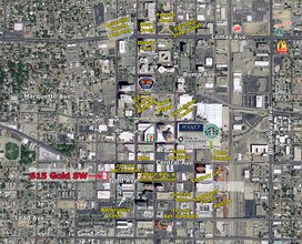 615 Gold Ave SW, Albuquerque, NM - Aérien Vue de la carte