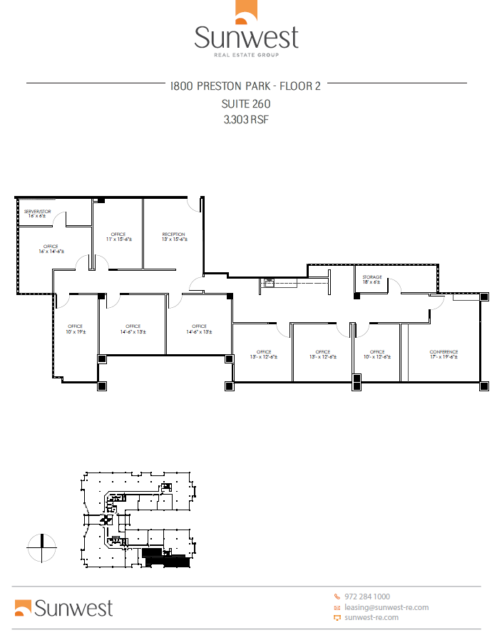 1800 Preston Park Blvd, Plano, TX à louer Plan d  tage- Image 1 de 1