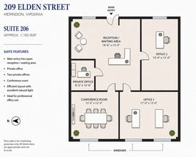 209 Elden St, Herndon, VA à louer Plan d’étage- Image 1 de 1