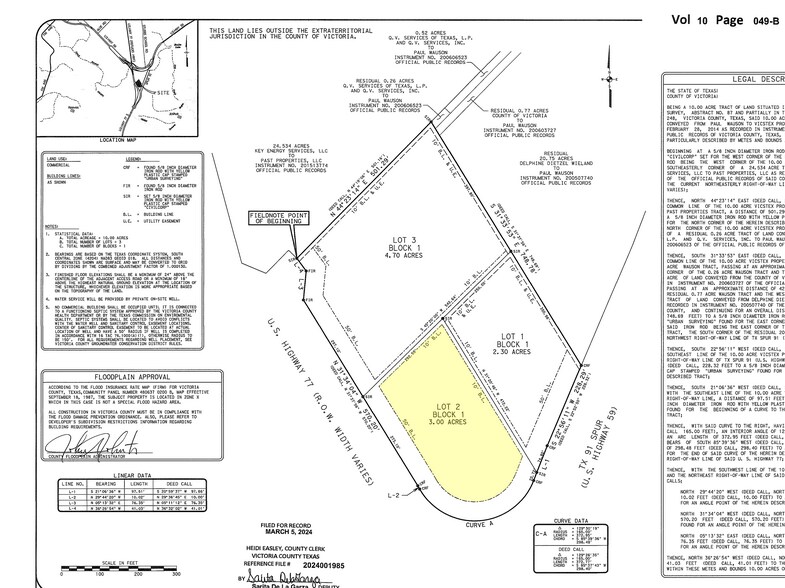 US Highway 77, Victoria, TX à vendre - Plan cadastral - Image 2 de 2