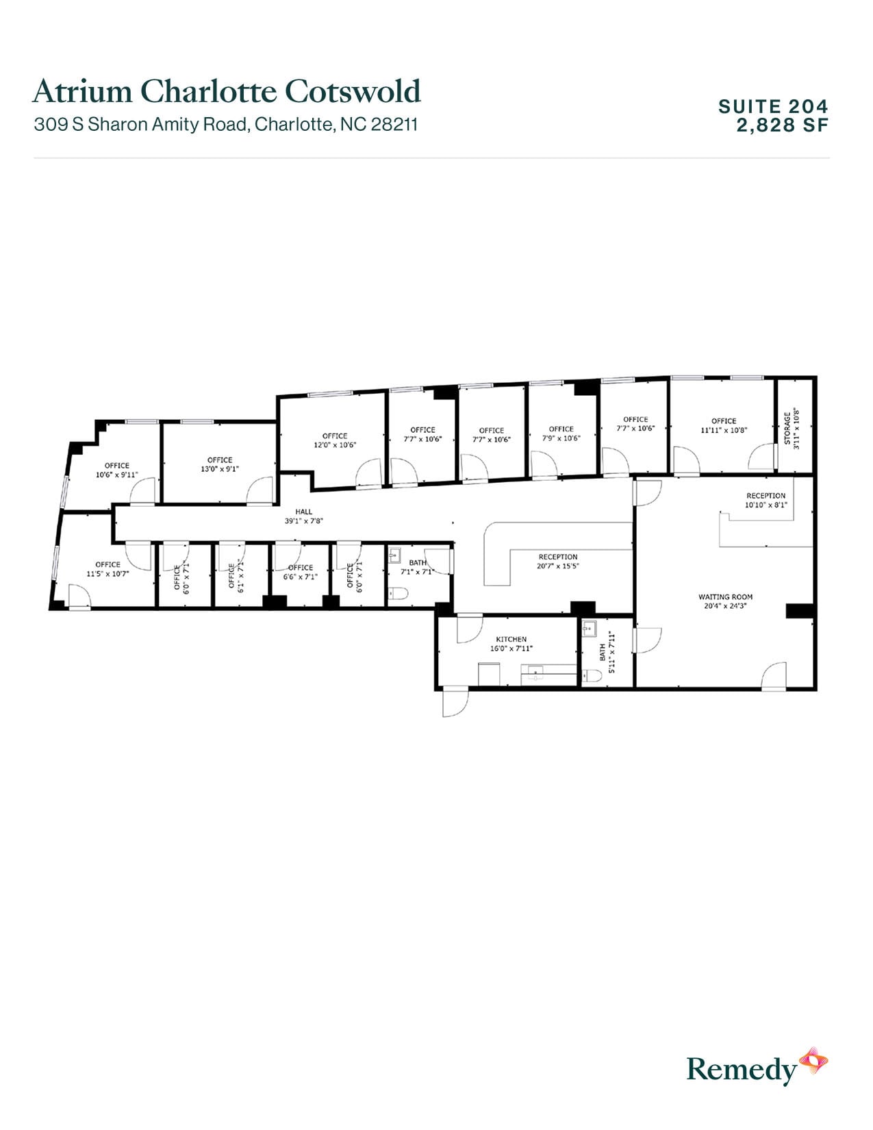 309 S Sharon Amity Rd, Charlotte, NC for lease Floor Plan- Image 1 of 2