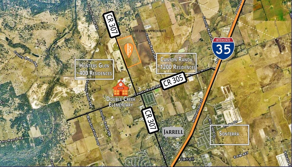 County Road 307, Jarrell, TX for sale - Aerial - Image 3 of 4