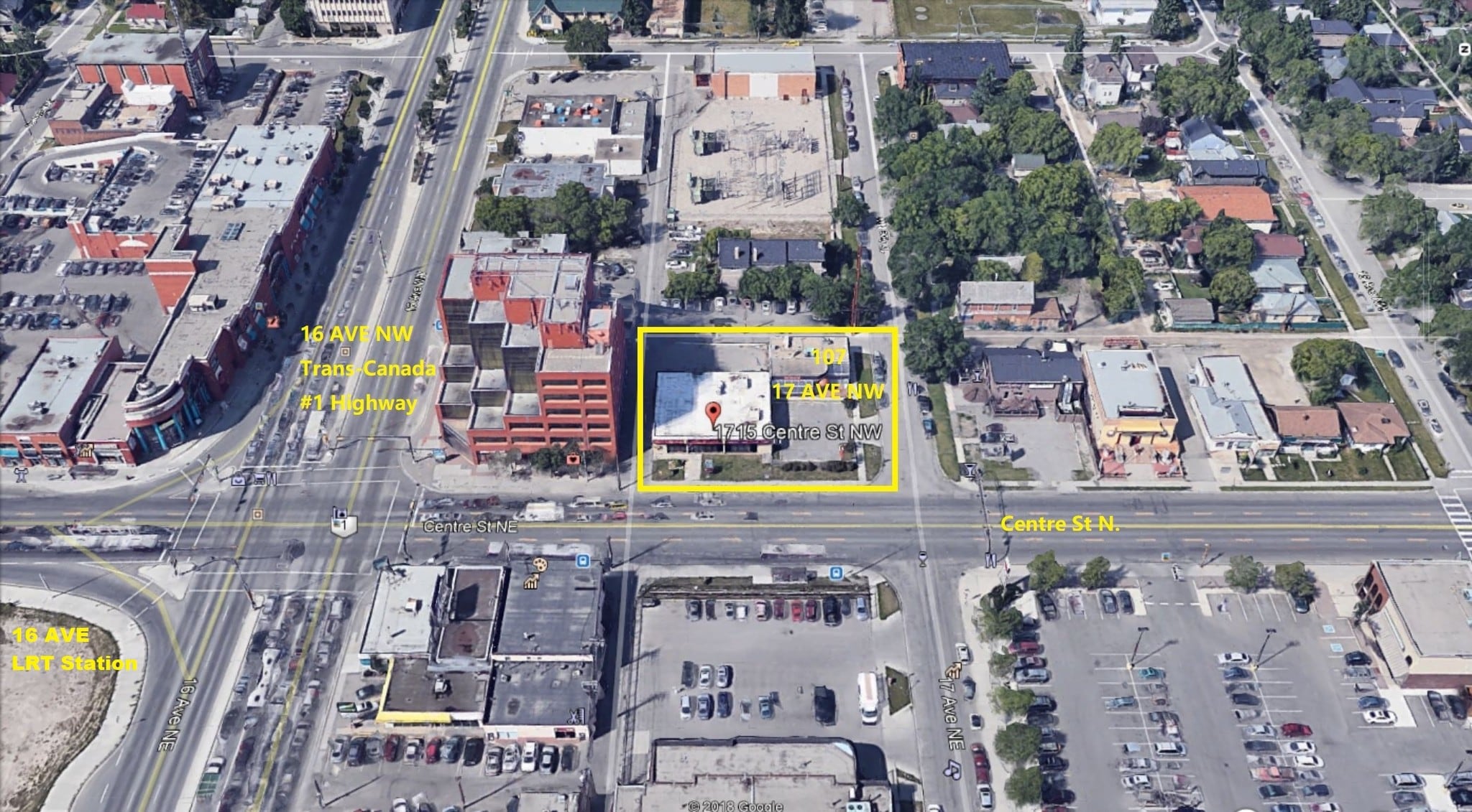 Centre Street / 17 AVE NW portfolio of 2 properties for sale on LoopNet.ca Aerial- Image 1 of 3