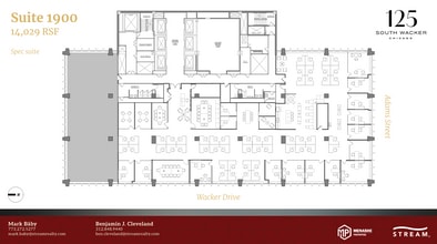 125 S Wacker Dr, Chicago, IL à louer Plan d’étage- Image 1 de 1