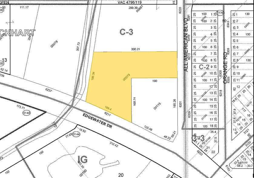 6211 Edgewater Dr, Orlando, FL à louer - Plan cadastral - Image 3 de 4