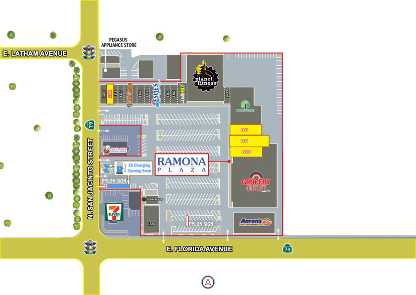 1301-1699 E Florida Ave, Hemet, CA à louer - Plan de site - Image 3 de 14