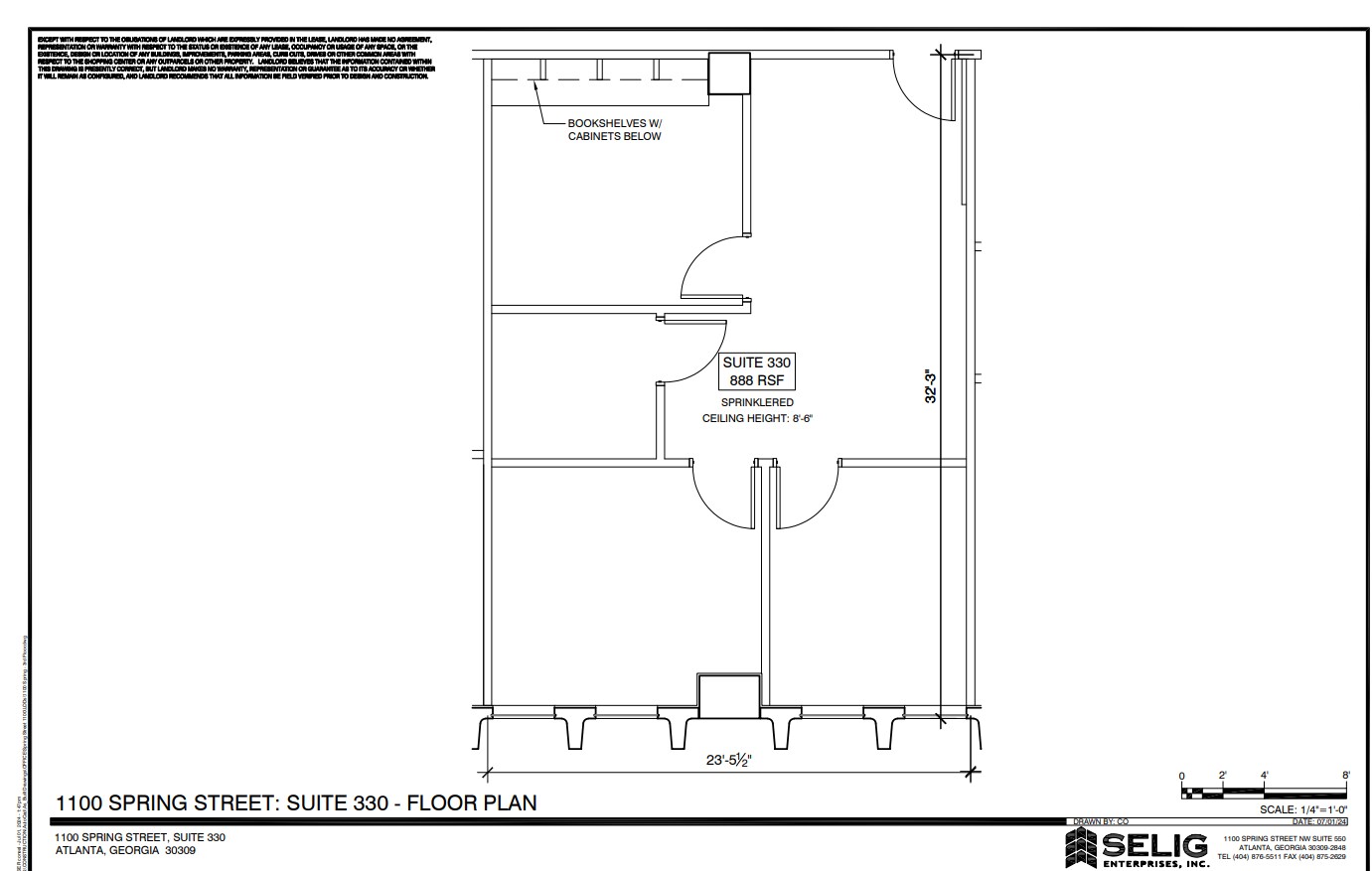 1100 Spring St NW, Atlanta, GA à louer Plan d’étage- Image 1 de 1