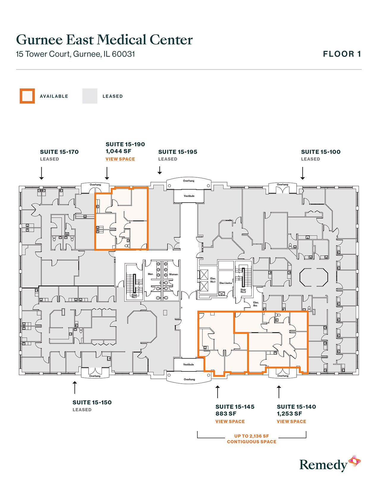 3 S Greenleaf Ave, Gurnee, IL à louer Plan d’étage- Image 1 de 1