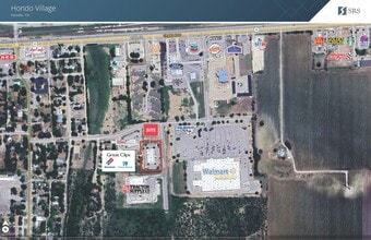 166 Menefee St, Hondo, TX - AERIAL  map view