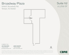 1232 E Broadway Rd, Tempe, AZ à louer Plan d’étage- Image 1 de 1