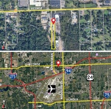 30401 Ecorse Rd, Romulus, MI - Aerial map view