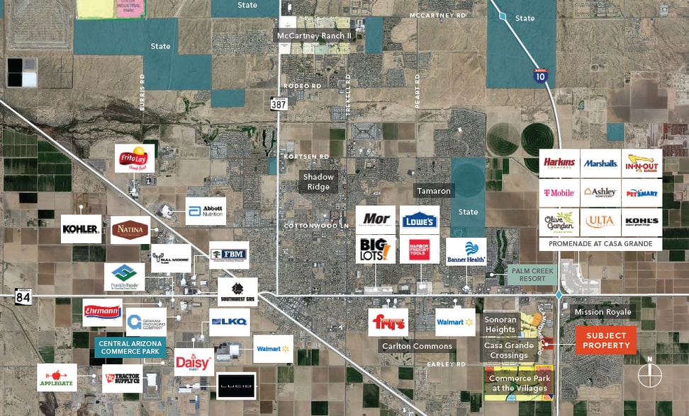 SSWC I-10 & Florence Blvd, Casa Grande, AZ for sale - Aerial - Image 1 of 3