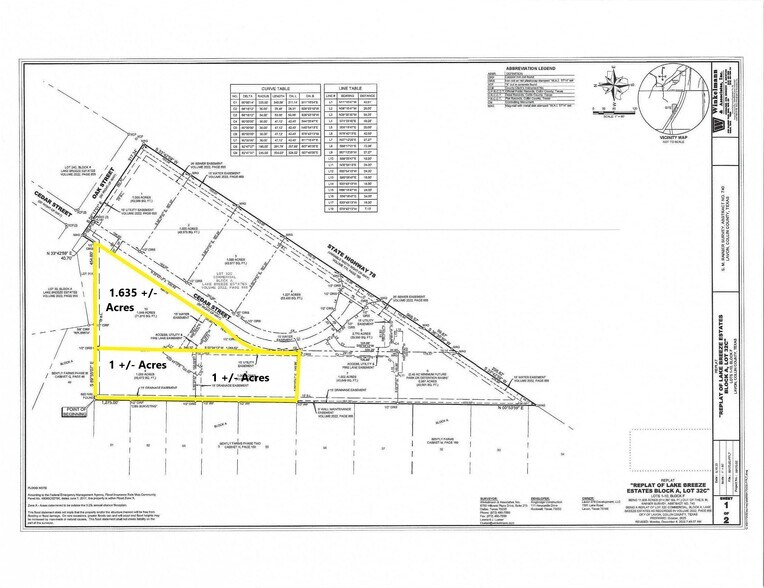 Cedar St., Lavon, TX for sale - Plat Map - Image 2 of 4