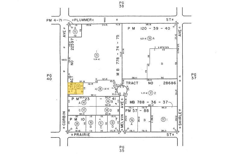 9346-9350 Corbin Ave, Northridge, CA à vendre - Plan cadastral - Image 1 de 1