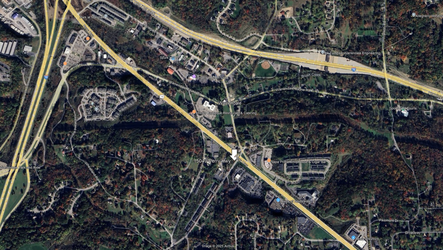 15049 Perry Hwy, Wexford, PA for sale Aerial- Image 1 of 3