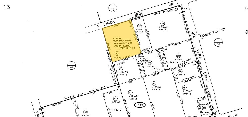 1195 Linda Vista Dr, San Marcos, CA à vendre - Plan cadastral - Image 3 de 6