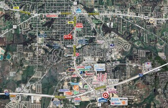 500-502 S Main St, Weatherford, TX - AÉRIEN Vue de la carte