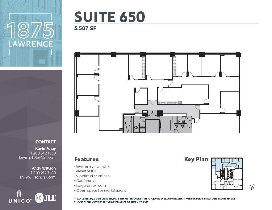 1875 Lawrence St, Denver, CO for lease Floor Plan- Image 1 of 6