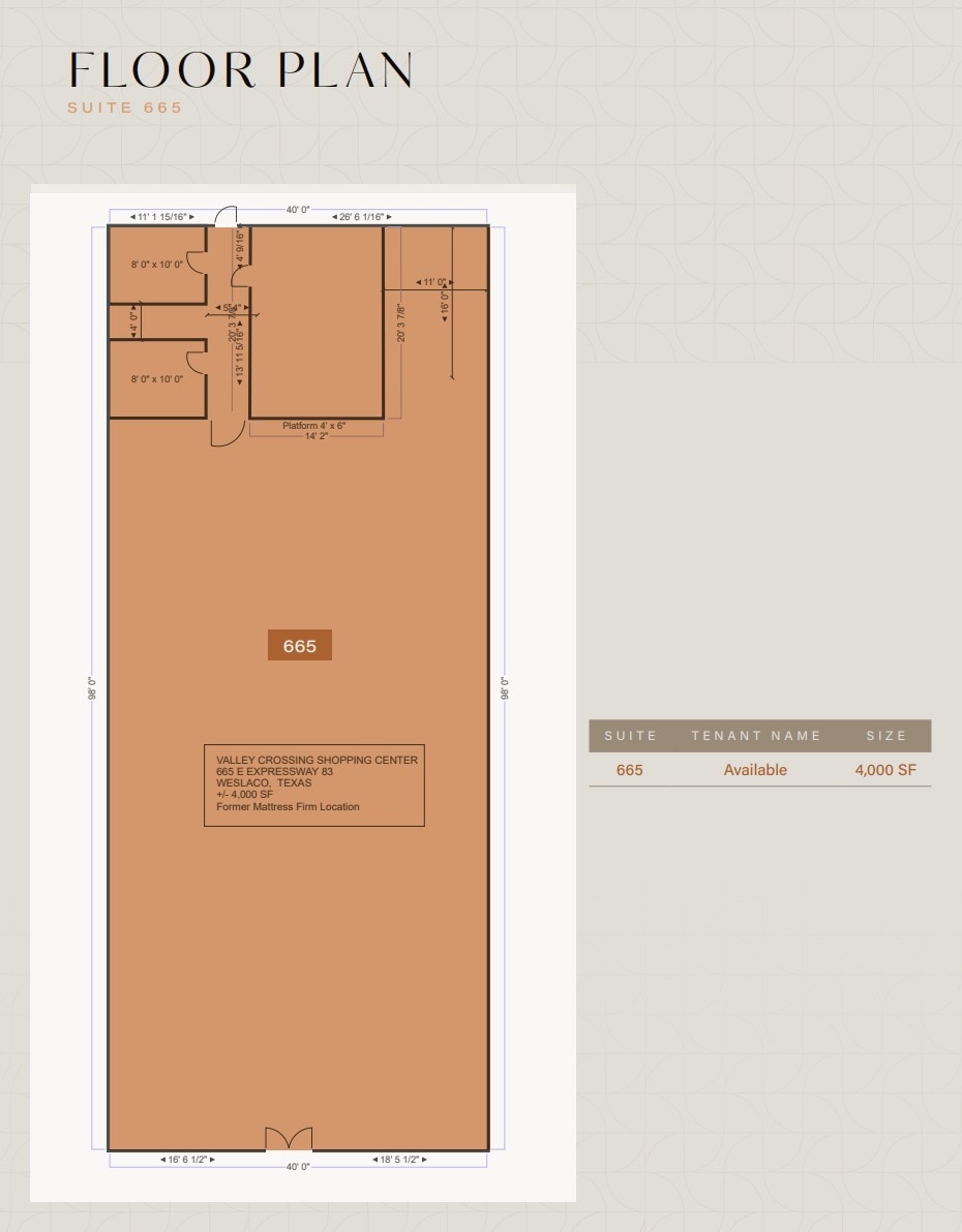 715-815 E Expressway 83, Weslaco, TX for lease Floor Plan- Image 1 of 1