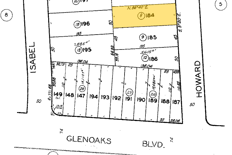 601-607 E Glenoaks Blvd, Glendale, CA for lease - Plat Map - Image 2 of 5