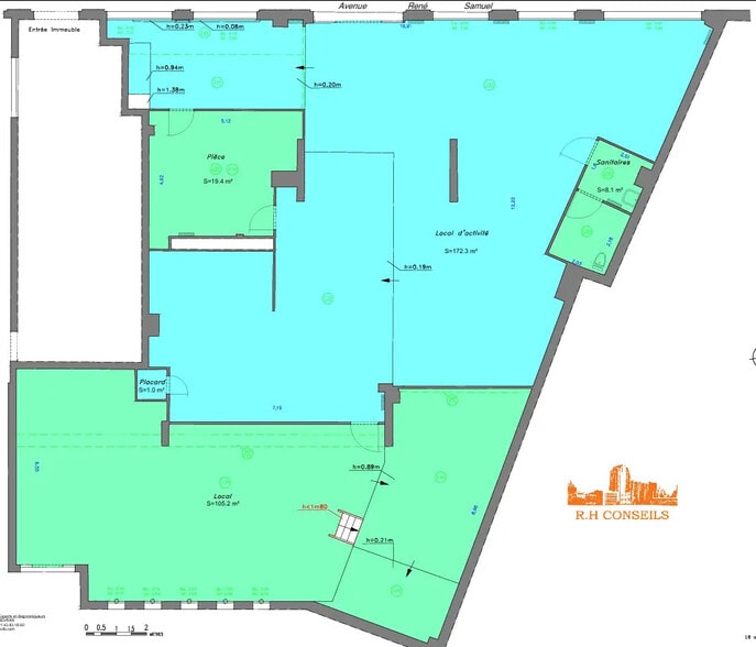 Commerce de détail dans Clamart à louer - Plan d’étage - Image 2 de 3