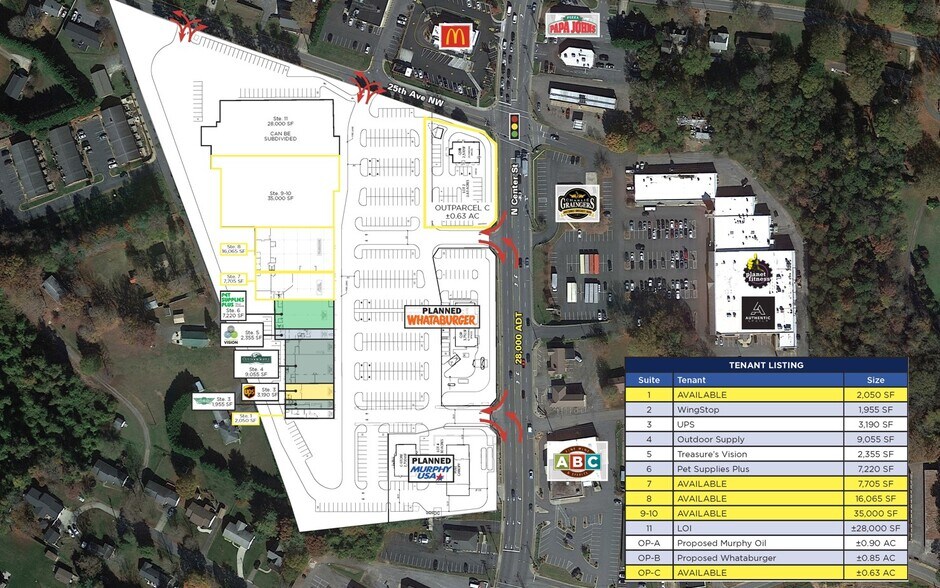 2511 N Center St, Hickory, NC for lease - Site Plan - Image 2 of 3