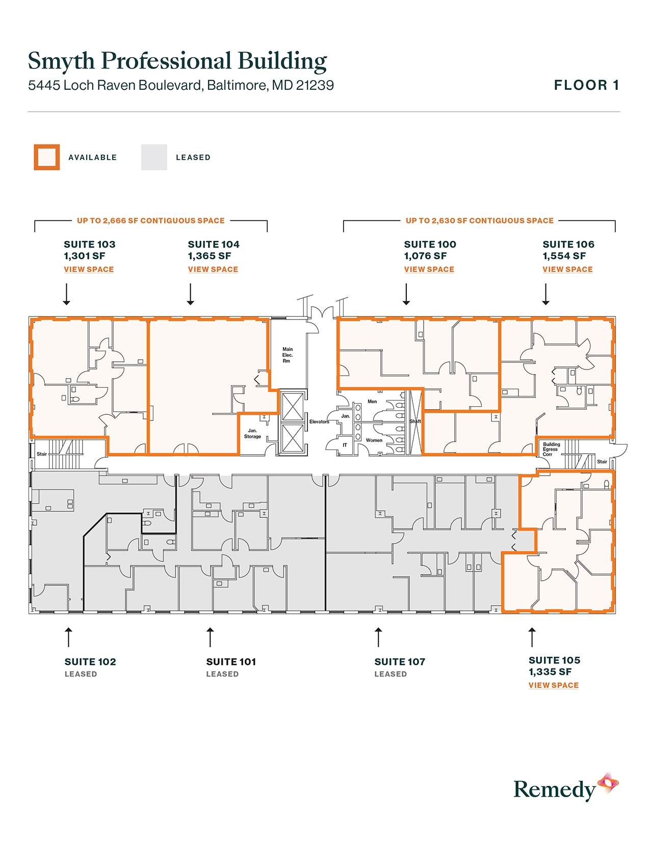 5445-5601 Loch Raven Blvd, Baltimore, MD à louer Plan d’étage- Image 1 de 1