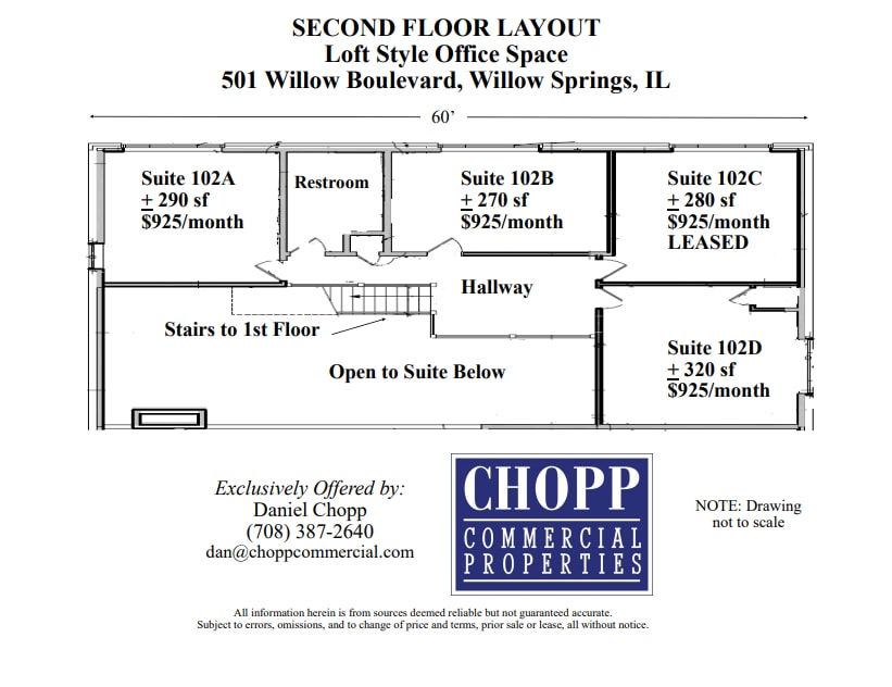 501 Willow Blvd, Willow Springs, IL for lease Floor Plan- Image 1 of 1
