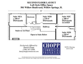 501 Willow Blvd, Willow Springs, IL for lease Floor Plan- Image 1 of 1