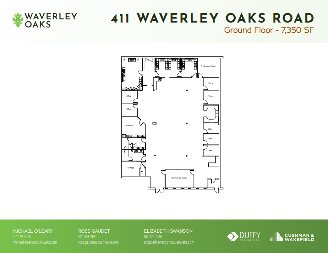 411 Waverley Oaks Rd, Waltham, MA à louer Plan d’étage- Image 1 de 1