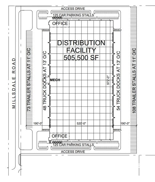 Millsdale Rd & Route 53- Joliet Logistics Park, Joliet, IL à vendre - Plan d’étage - Image 2 de 2