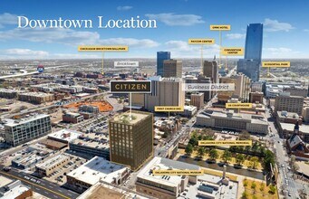 600 N Robinson Ave, Oklahoma City, OK - Aerial  map view