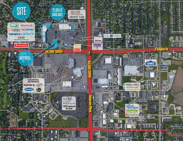 1500 E Empire St, Bloomington, IL à louer - Photo du bâtiment - Image 2 de 5