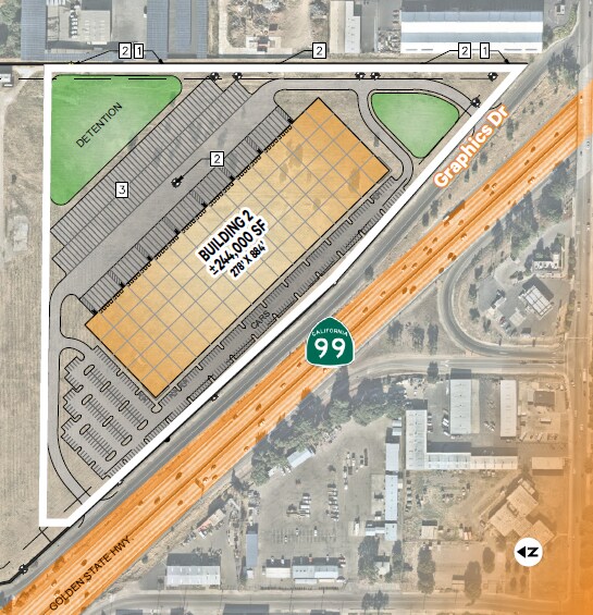 1200 Graphics Dr, Modesto, CA à vendre - Plan de site - Image 2 de 7