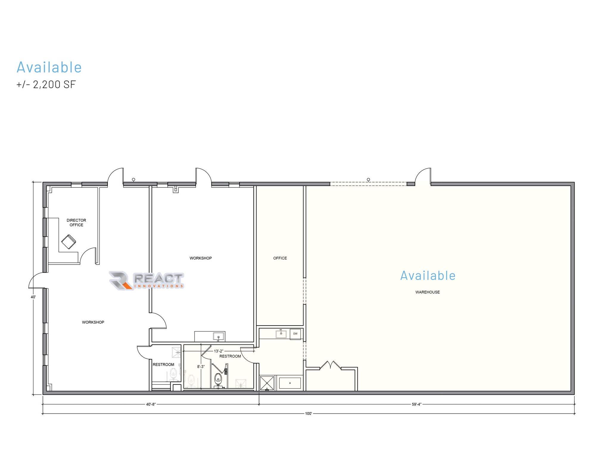 200-A E 26th St, Charlotte, NC for lease Floor Plan- Image 1 of 7